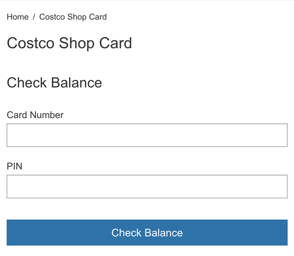 Costco Gift Card Balance ⚡️ Check